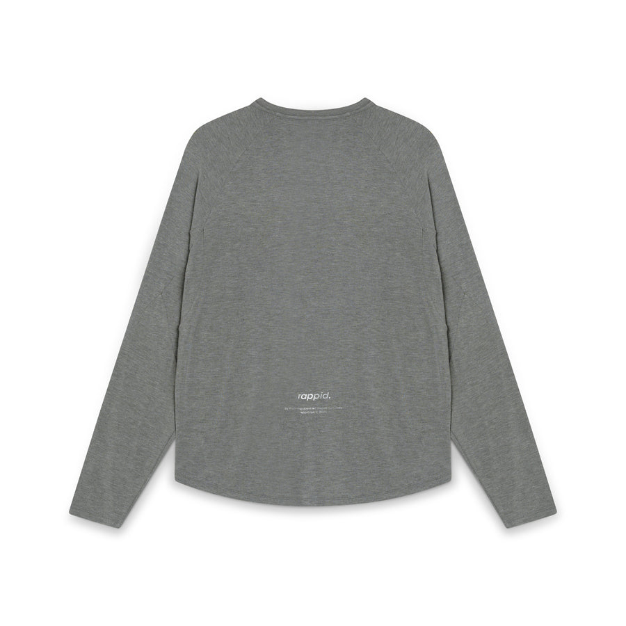 ASN Long Sleeve – grey, back view