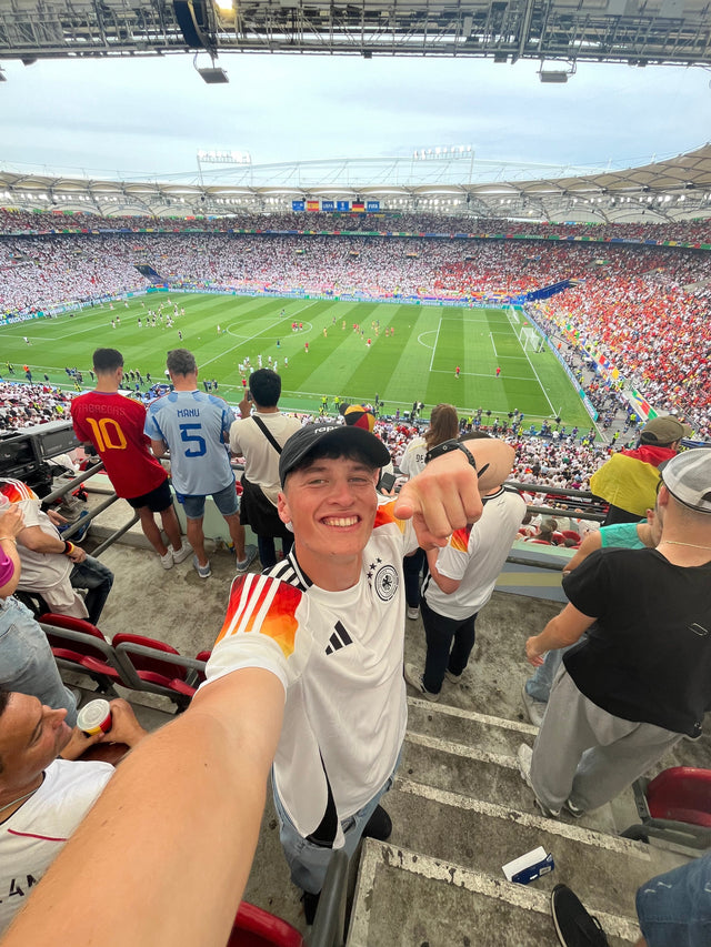 Kim Gottwald running between Euro 2024 host cities