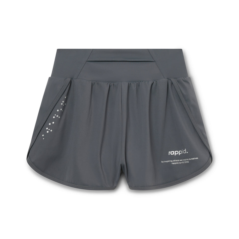 rappid. atv women running shorts 3″ – impenetrable