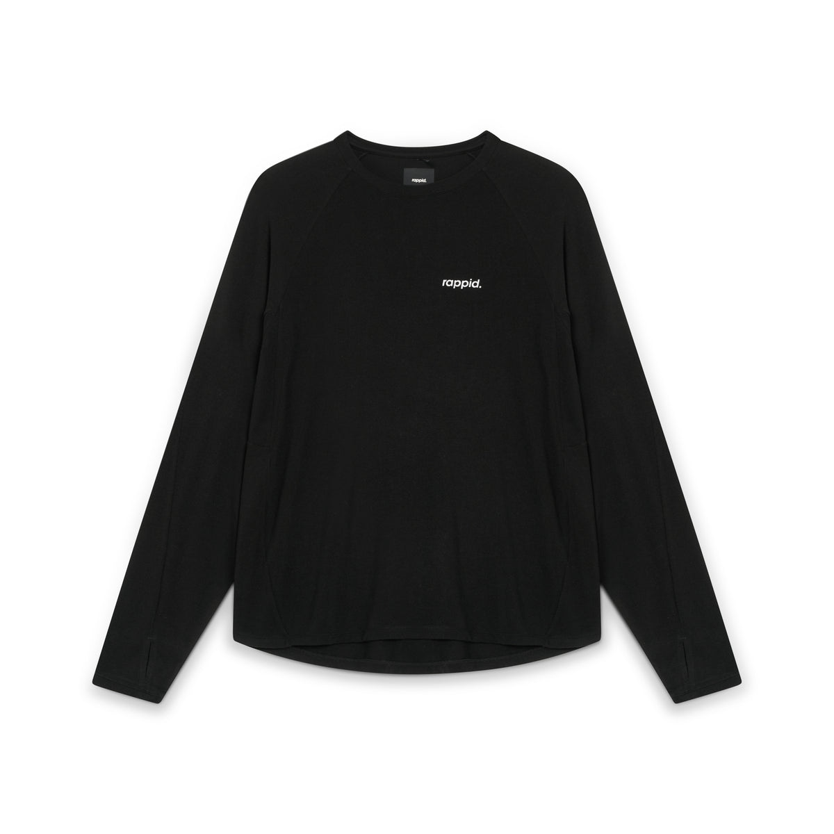 ASN Long Sleeve – black, front view
