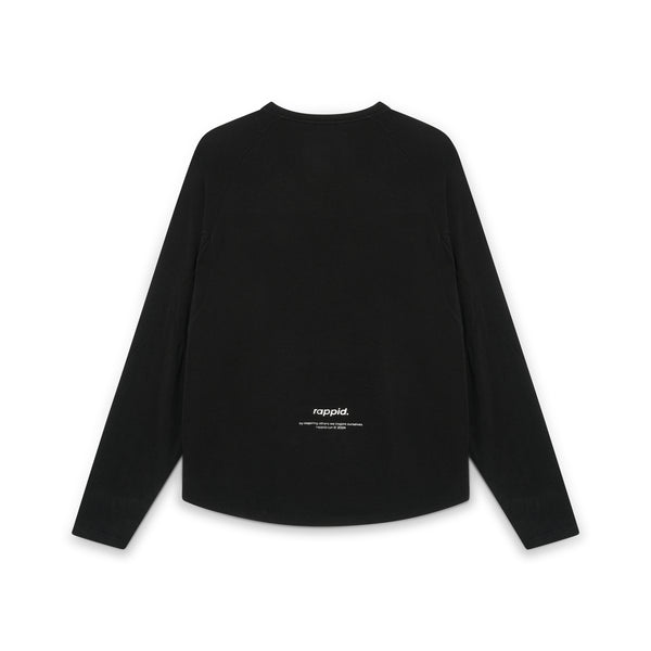ASN Long Sleeve – black, back view