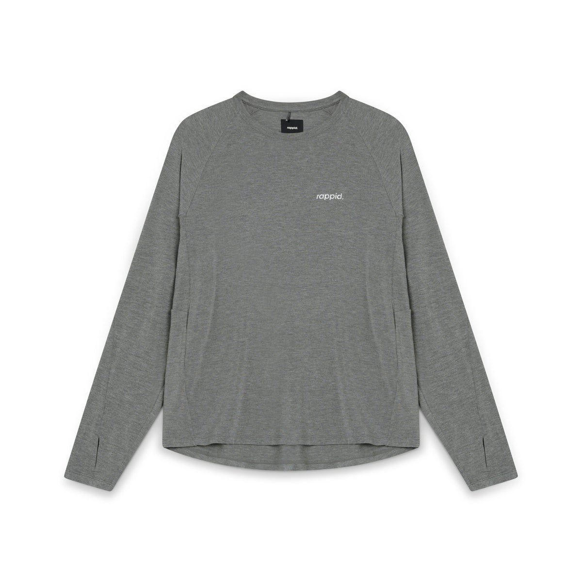 ASN Long Sleeve – grey, front view