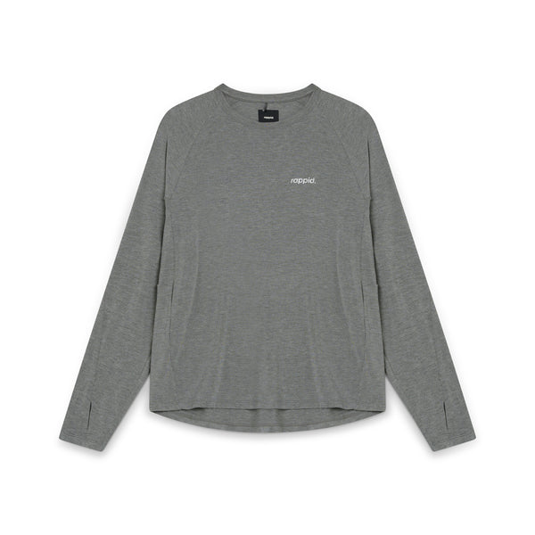 ASN Long Sleeve – grey, front view
