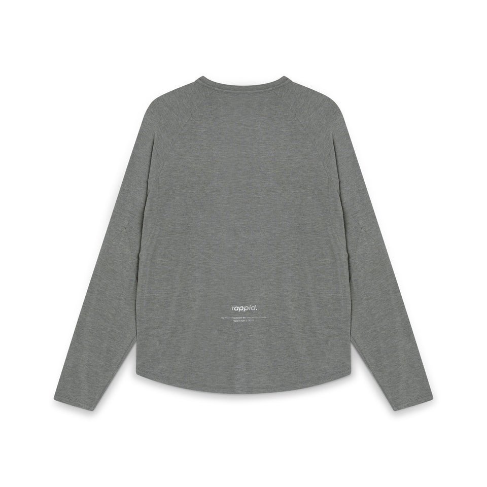 ASN Long Sleeve – grey, back view