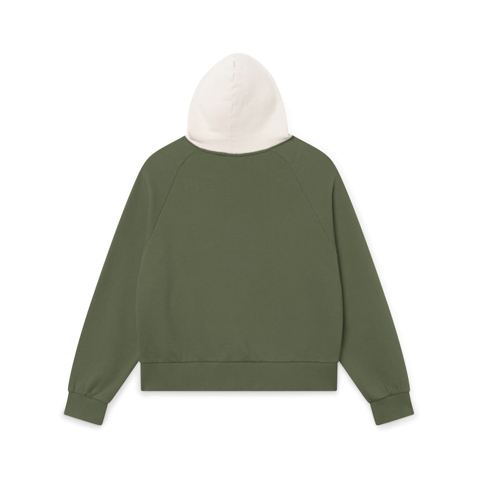 Collegial Hoodie Olive – back view