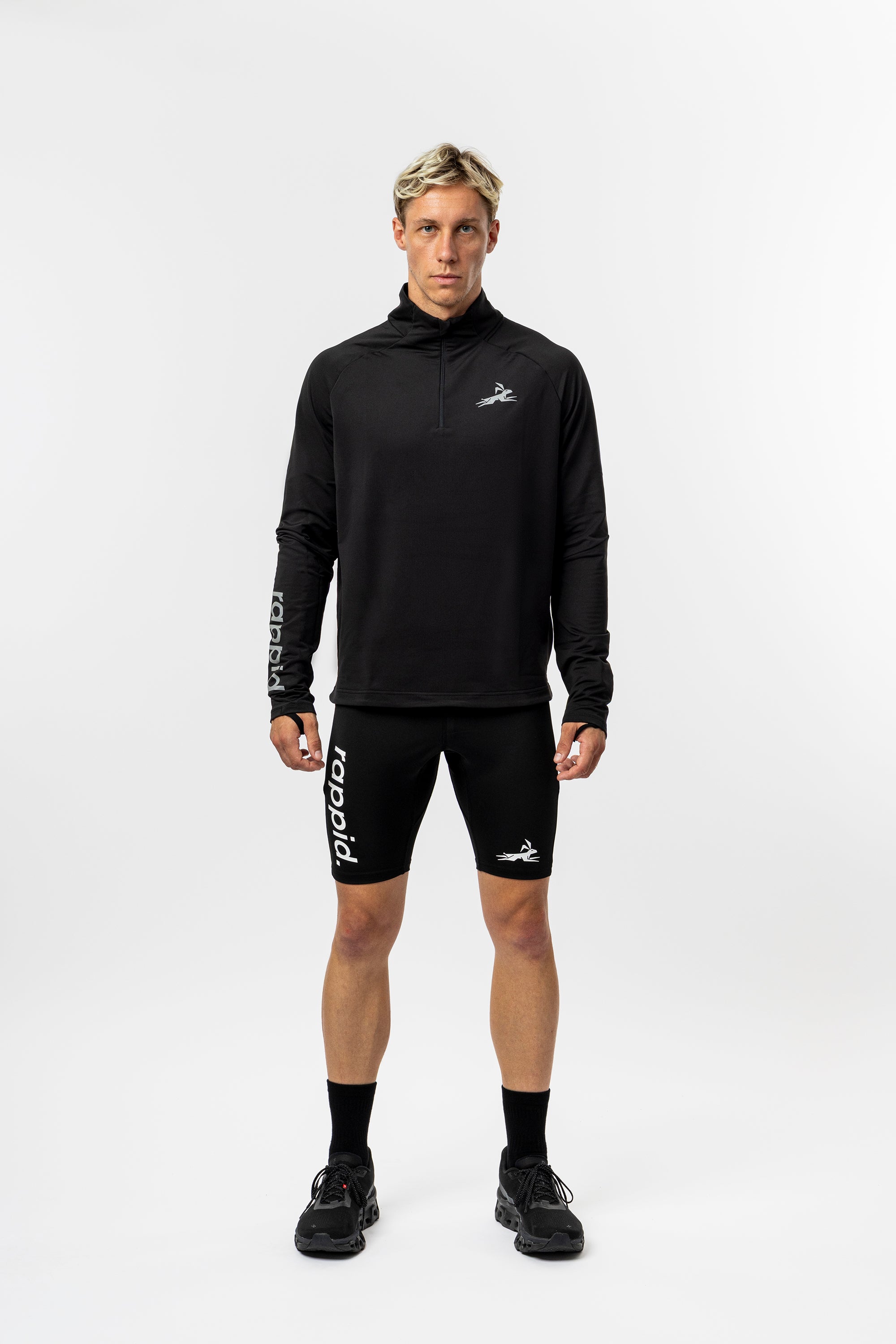 HALF ZIP BLACK – rappid.