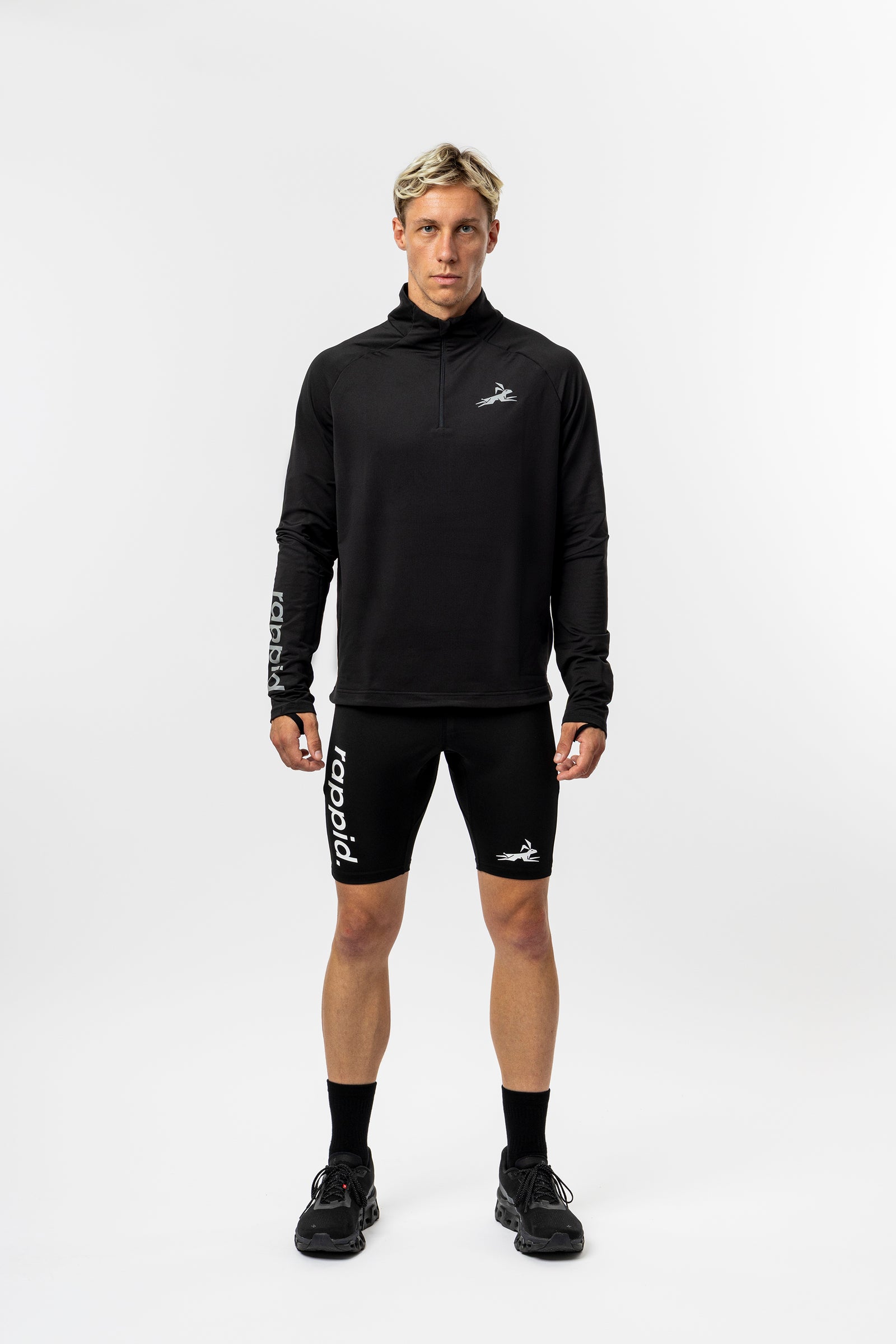 HALF ZIP BLACK